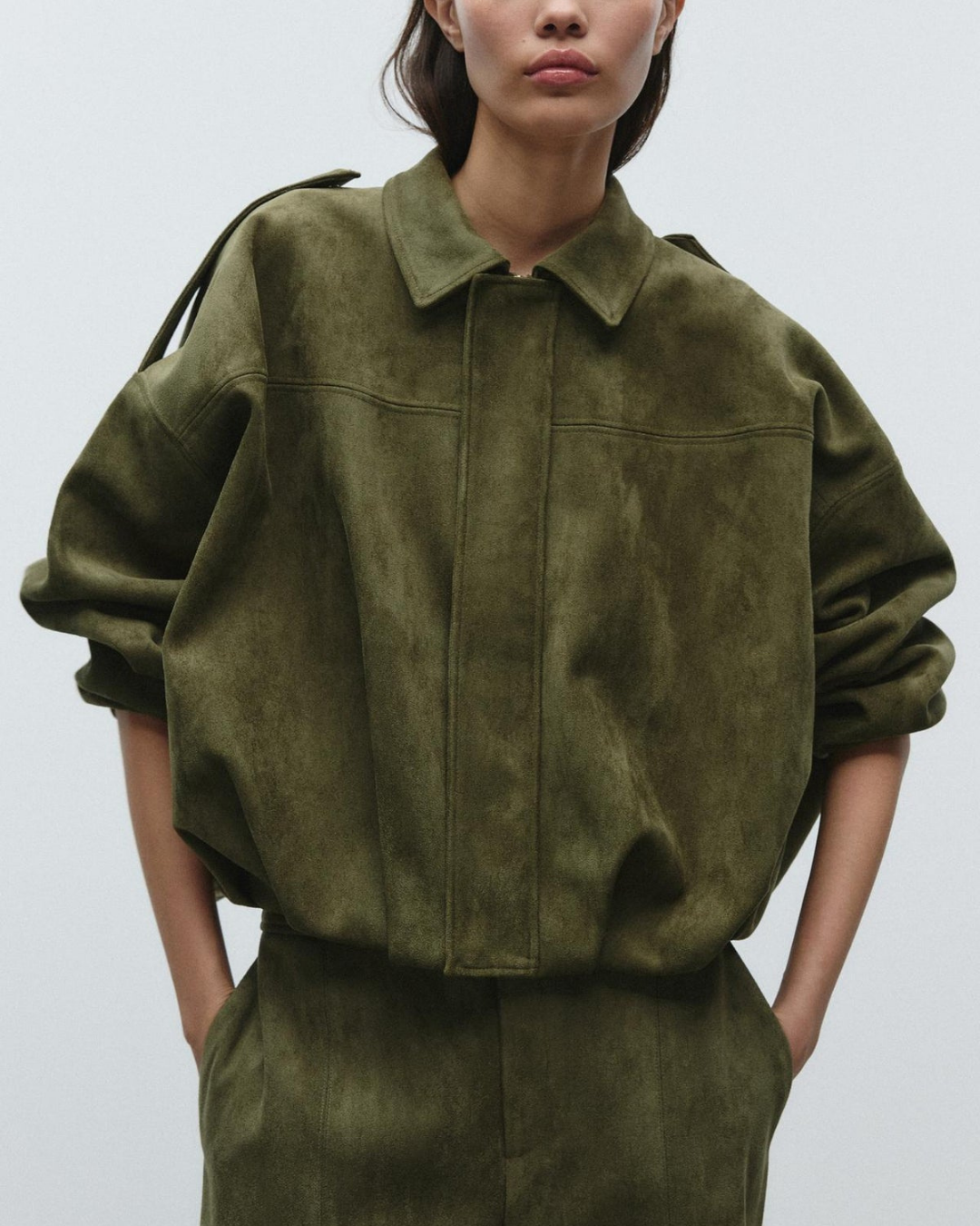 Celina | Damska Oversize Kurtka Zamszowa