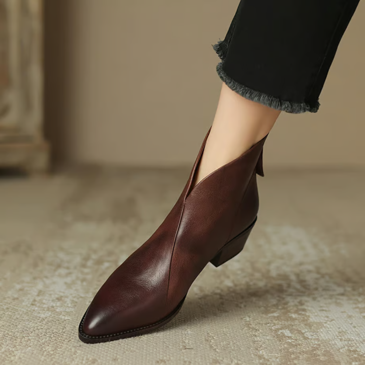 Natalia | Eleganckie Damskie Botki na Niskim Obcasie