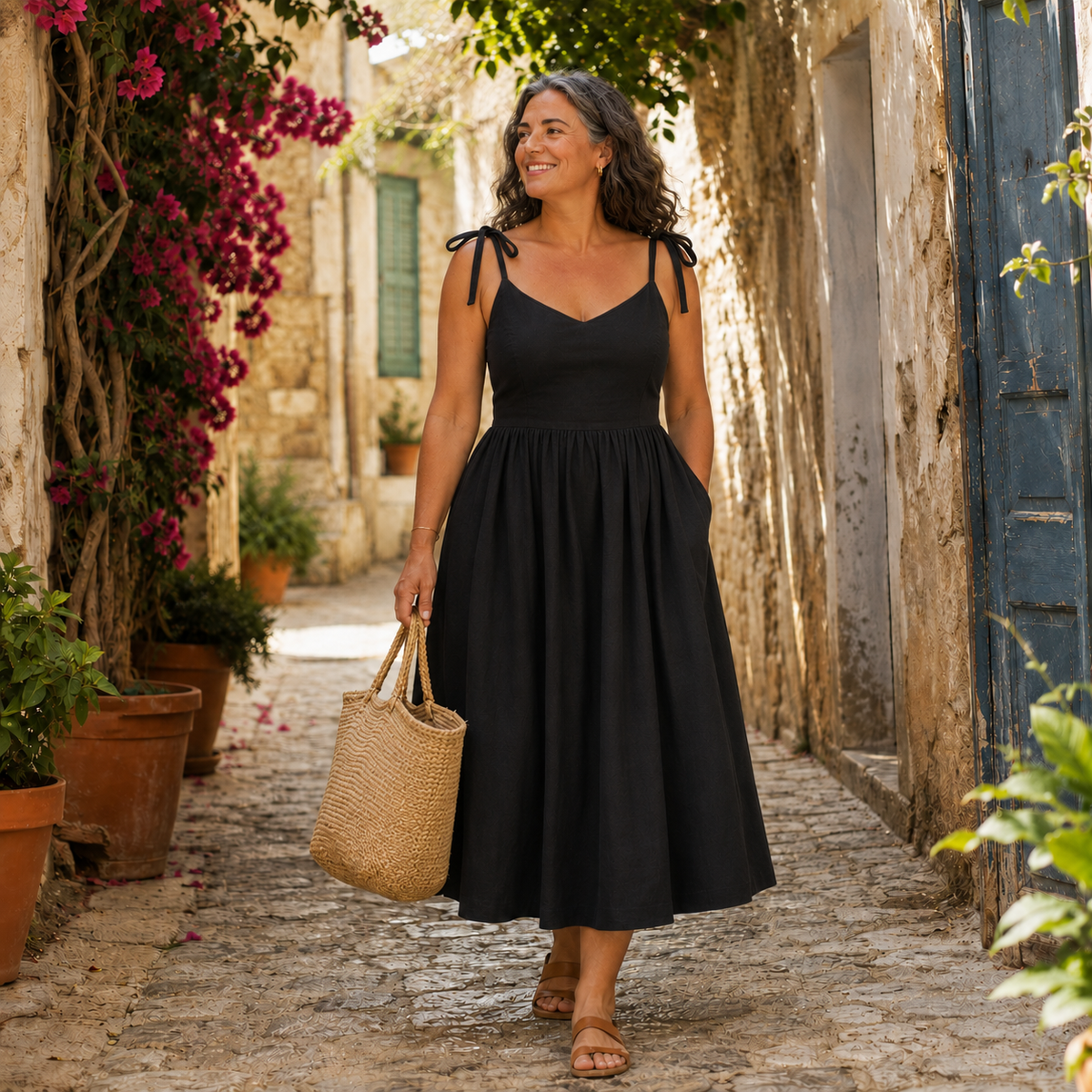 Alicia | Summer Midi Cotton Dress