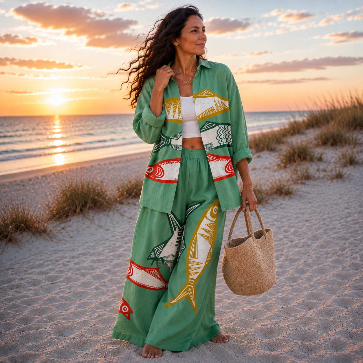 Morena | Ocean Print Relaxed Co-Ord Set