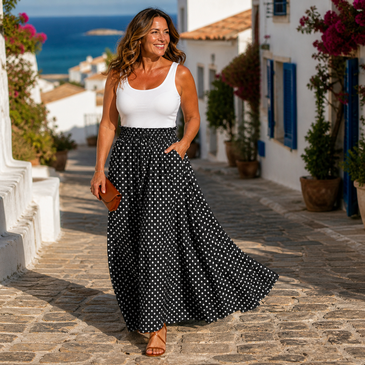 Joanne | Wide Leg Bohemian Skort Trousers