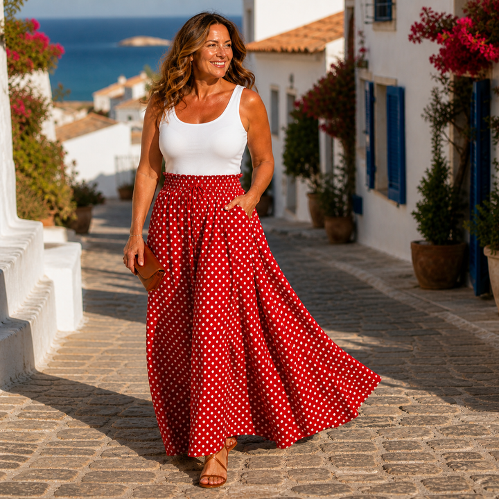 Joanne | Wide Leg Bohemian Skort Trousers