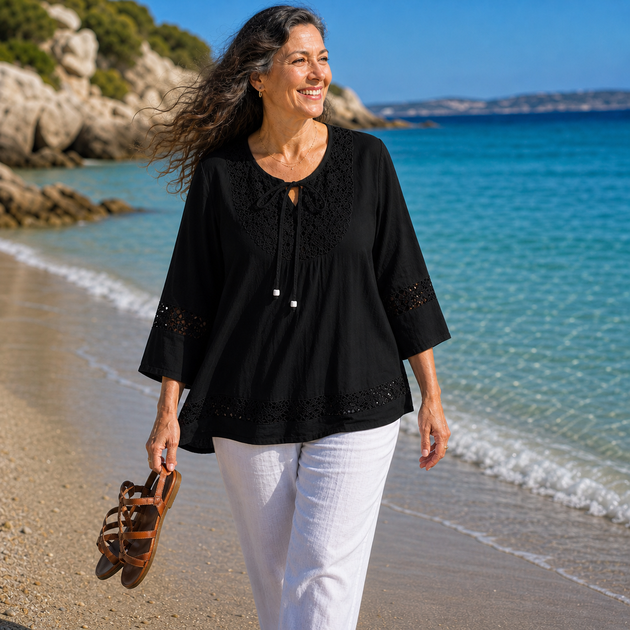 Marielle | Relaxed Crochet Lace Summer Top