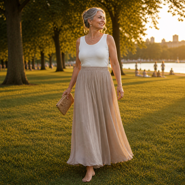 Aurelia | Flowing Chiffon Maxi Skirt