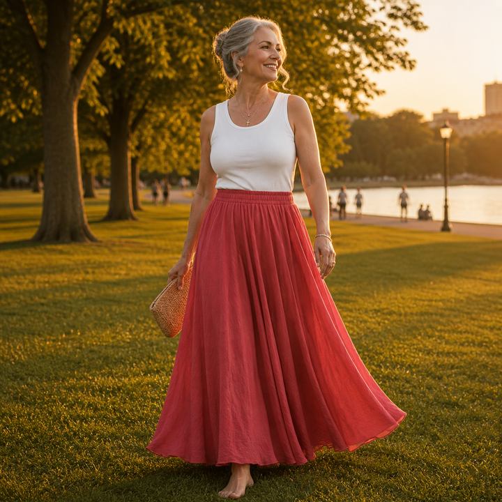 Aurelia | Flowing Chiffon Maxi Skirt