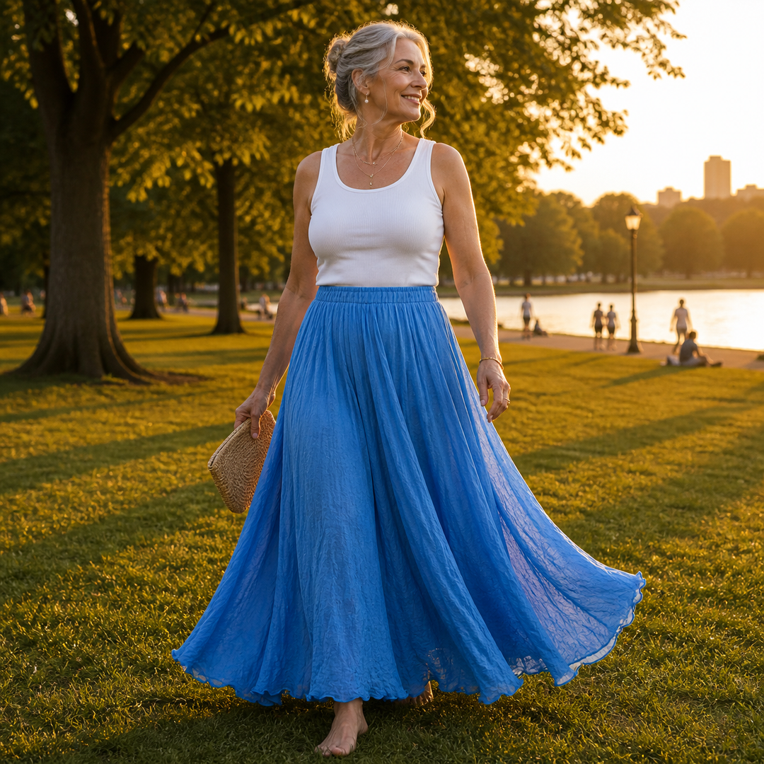 Aurelia | Flowing Chiffon Maxi Skirt