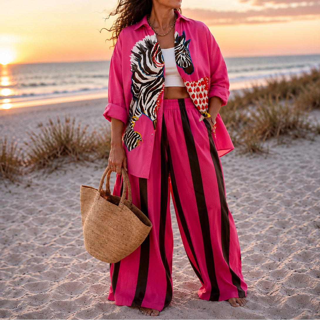 Morena | Ocean Print Relaxed Co-Ord Set