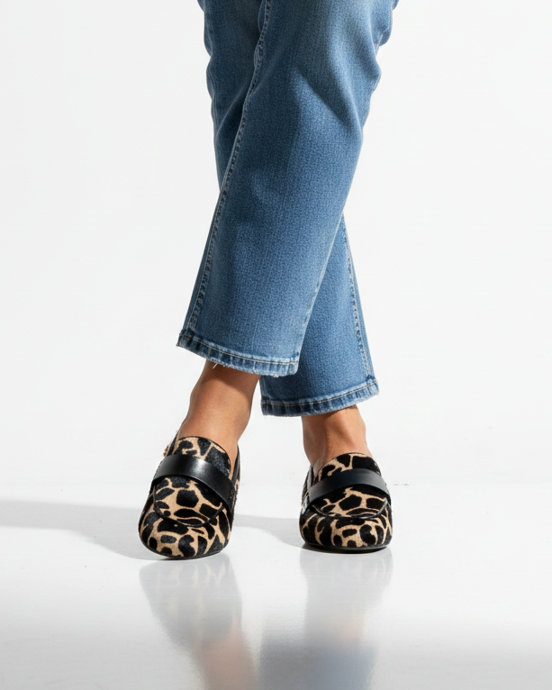 Louise | Leopard Moccasins Loafers
