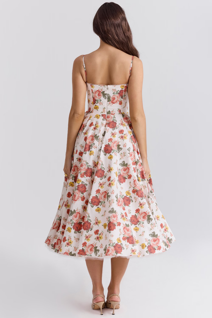 Elegancka sukienka maxi z tiulową spódnicą