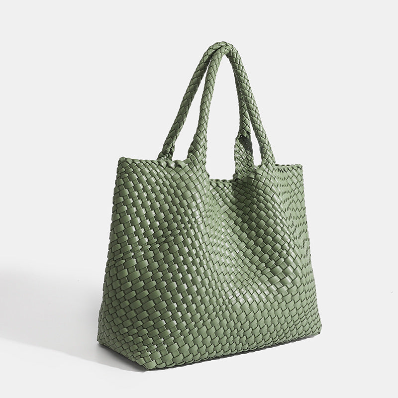 Marcelina | Duża pleciona torebka shopper
