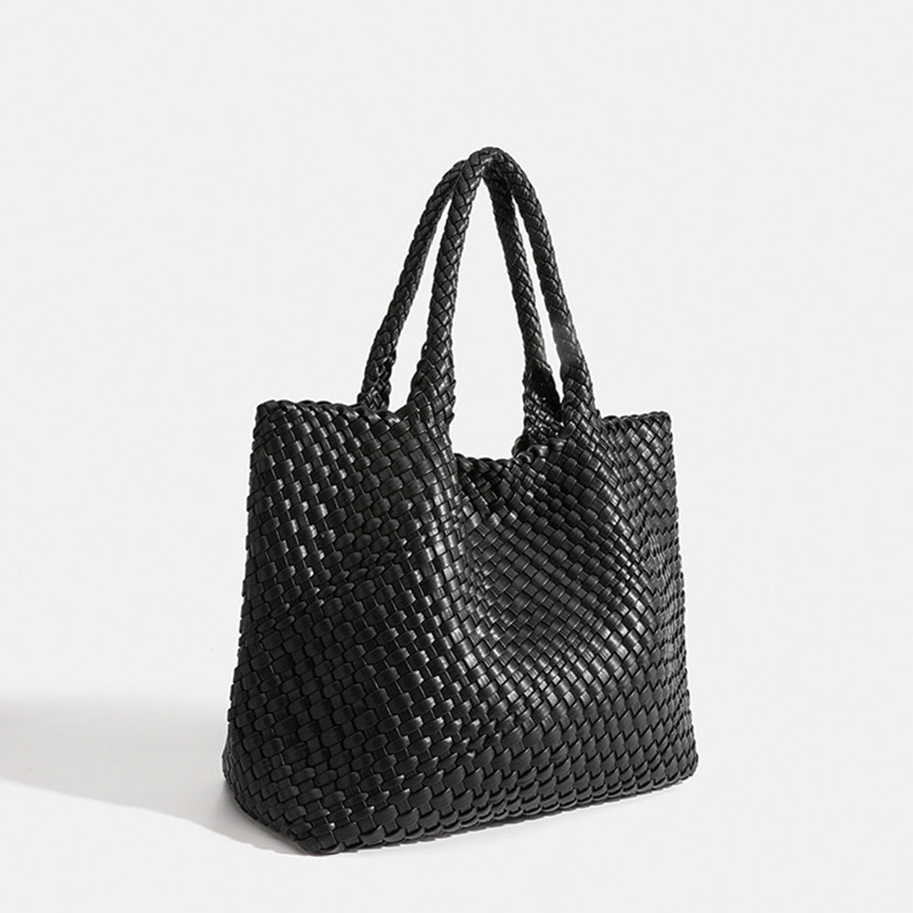 Marcelina | Duża pleciona torebka shopper