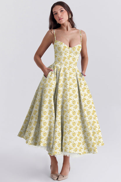 Elegancka sukienka maxi z tiulową spódnicą