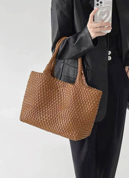 Marcelina | Duża pleciona torebka shopper