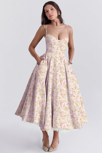 Elegancka sukienka maxi z tiulową spódnicą