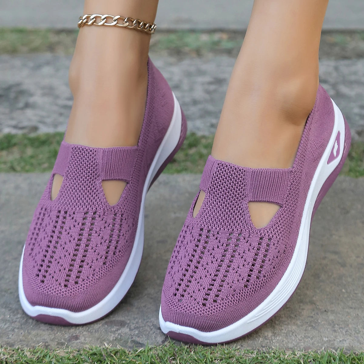 Donna | Slip-Ons Breathable Walking Shoes
