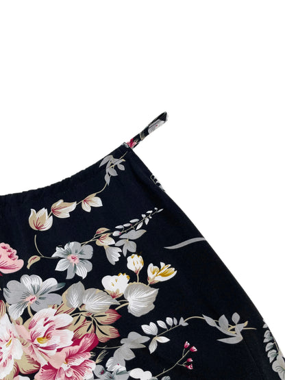 Gloria | Halter Floral Midi Dress with Side Slit