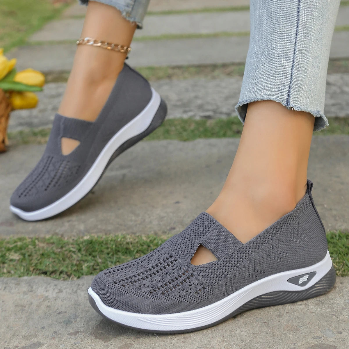 Donna | Slip-Ons Breathable Walking Shoes