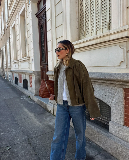 Celina | Damska Oversize Kurtka Zamszowa
