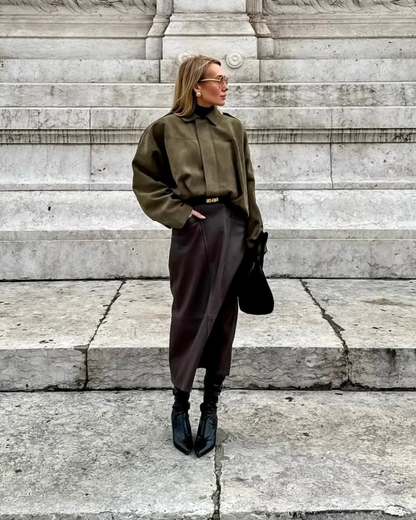 Celina | Damska Oversize Kurtka Zamszowa