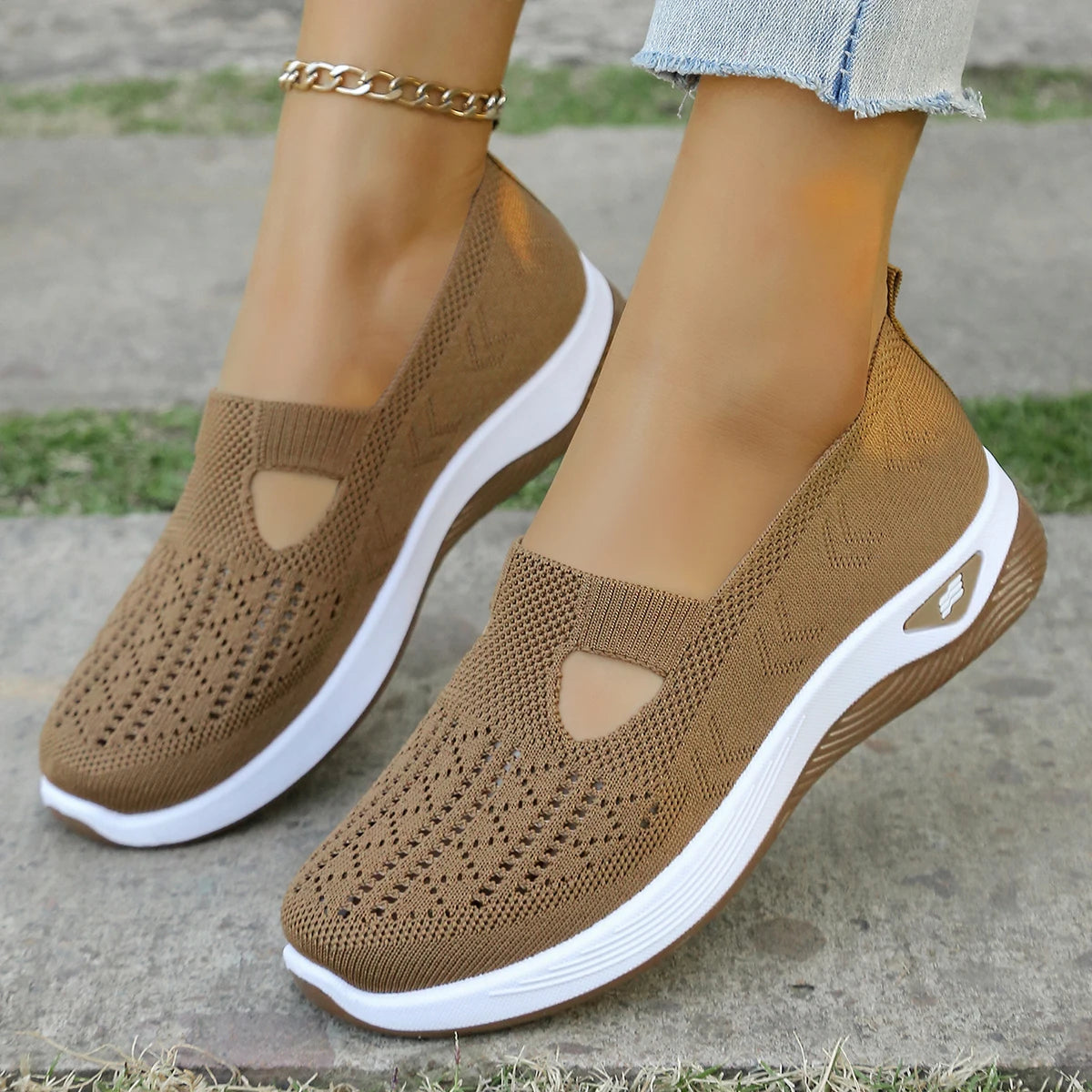 Donna | Slip-Ons Breathable Walking Shoes