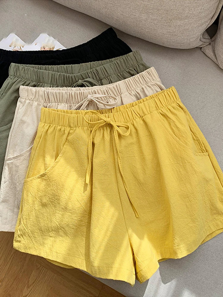Allison | Relaxed Cotton Blend Summer Shorts