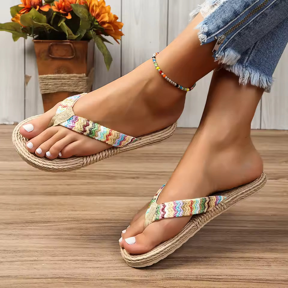 Livia | Textured Comfort Platform Beach Sandals