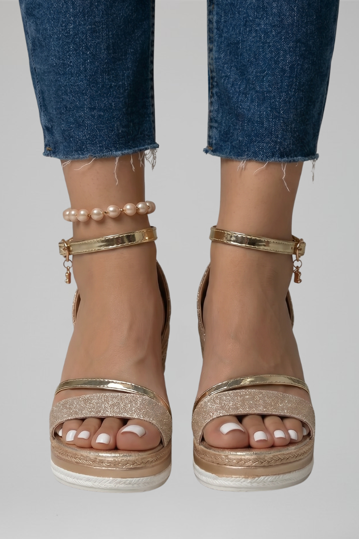 Liliana | Ortopedyczne sandały na koturnie z amortyzacją