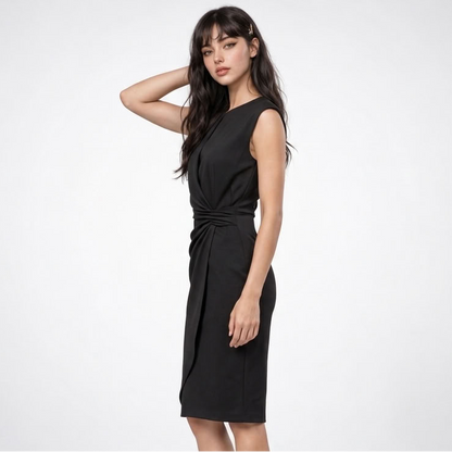 Celina | Elegancka sukienka midi z marszczeniem w talii
